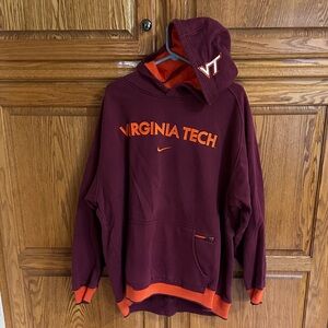 Nike Maroon and Orange Virginia Tech Hoodie